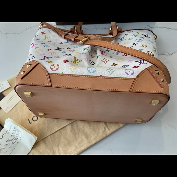Louis Vuitton White Monogram Multicolore Sharleen GM Bag. - Picture 15 of 16